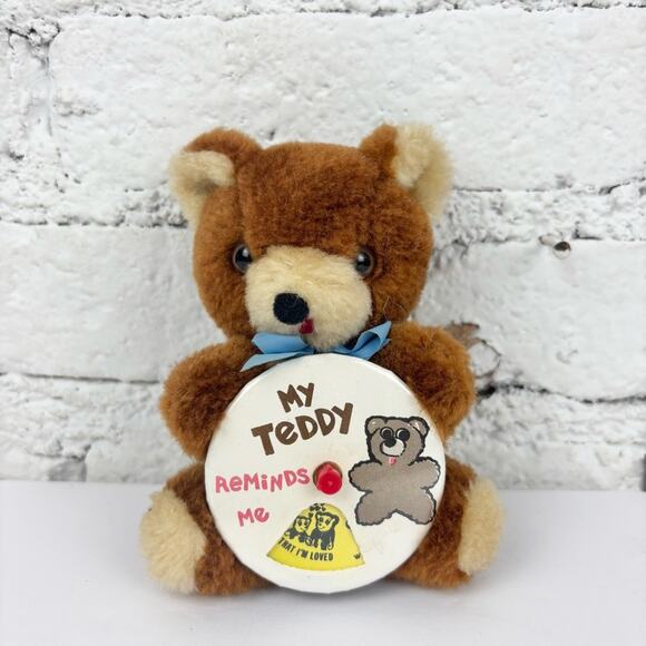 Vintage My Teddy Reminds Me To Plush - Picture 1 of 4